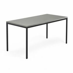 Stůl MODULUS, 1600x800 mm, černý rám, světle šedá