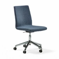 Konferenční židle PERRY, s kolečky, výkyvný sedák, modrošedá