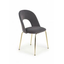 Halmar Jídelní židle K385 - šedá/zlatá