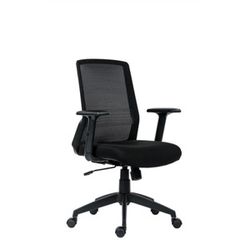 Kancelářská židle na kolečkách Antares NOVELLO – s područkami, černá nebo šedá Černá