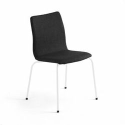 Konferenční židle OTTAWA, černý potah, bílá