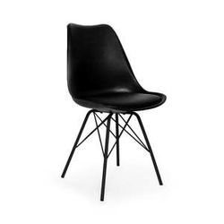 Sada 2 černých židlí s černým podnožím z kovu loomi.design Eco