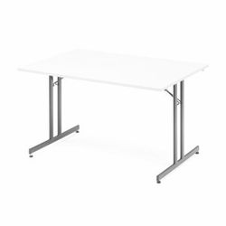 Skládací stůl EMILY, 1200x800 mm, bílá, černá