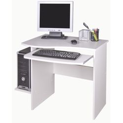 PC stůl s výsuvnou deskou MAXIM, bílá