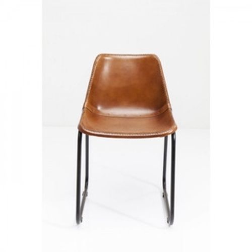 KARE Design Hnědá kožená židle Vintage