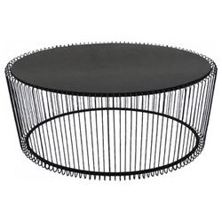 Kare Design Černý kovový konferenční stolek Wire Uno 60×90 cm