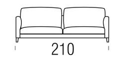 Beltá / Frajumar designové sedačky Slim 210 cm