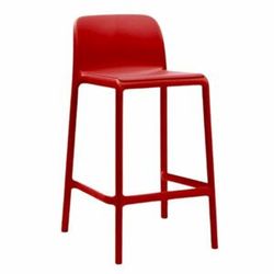 NARDI Červená plastová barová židle Faro Mini 65 cm