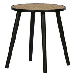 Hoorns Černý dřevěný odkládací stolek Flurry 44 cm