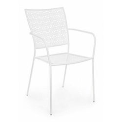 BIZZOTTO zahradní kovová jídelní židle JODIE bílá 0802460