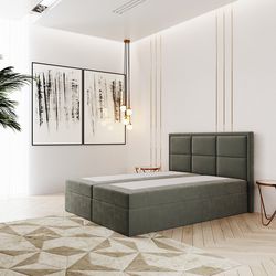 Čalouněná postel ROMA rozměr 160x200 cm Tmavě šedá