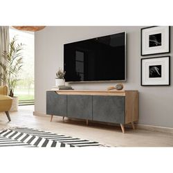 Televizní stolek TUE 140 zlatý dub šedý beton