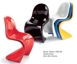 Vitra designové miniatury Panton Chair (5 kusů)