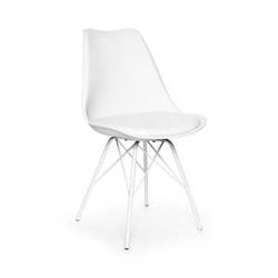 Sada 2 bílých židlí s bílým podnožím z kovu loomi.design Eco