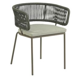 Kave Home Zelená pletená židle LaForma Nadin s kovovou podnoží