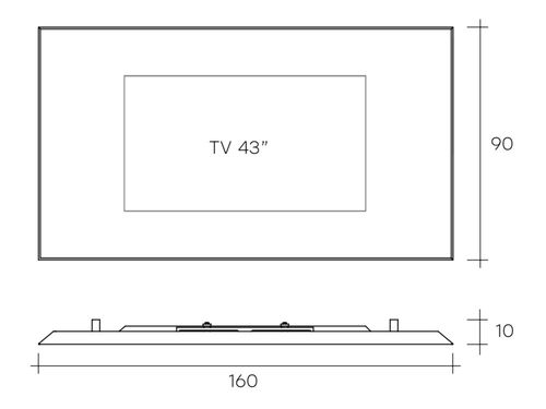 Fiam designové televizní rámy Mirage (pro TV 43")