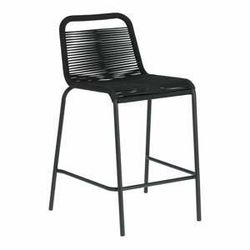 Černá barová židle s ocelovou konstrukcí La Forma Glenville, výška 62 cm