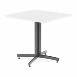 Kavárenský stolek SANNA, 700x700 mm, bílá/černá