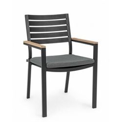 BIZZOTTO Hliníková zahradní židle BELMAR černá 0663167