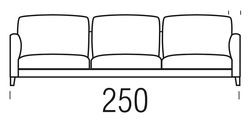 Beltá / Frajumar designové sedačky Slim 250 cm