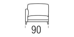 Beltá / Frajumar designové sedačky Slim 90 cm open