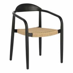 Béžovo-černá zahradní židle z eukalytového dřeva La Forma Glynis