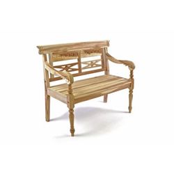 DIVERO dřevěná 2-místná lavice pro děti z teakového dřeva