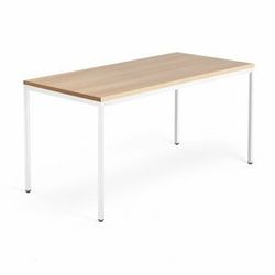 Stůl MODULUS, 1600x800 mm, bílý rám, dub