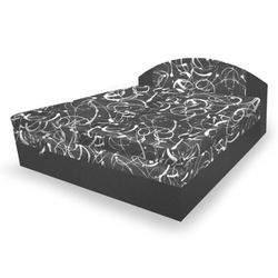 Polohovací čalouněná postel VESNA 180x200 cm, černá látka