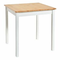 Jídelní stůl z borovicového dřeva s bílou konstrukcí loomi.design Sydney, 70 x 70 cm