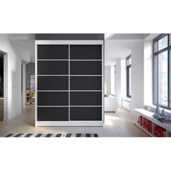 Šatní skříň CAMINO IV šířka 150 cm - bílá/černá
