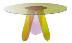 Glas Italia designové jídelní stoly Shimmer (průměr 120 cm)