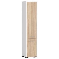 Koupelnová skříňka FIN 2D - bílá/dub sonoma