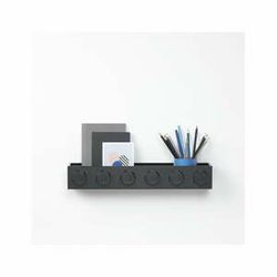 Dětská černá nástěnná polička LEGO® Sleek