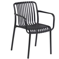 Černá plastová zahradní židle LaForma Isabellini