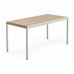 Stůl MODULUS, 1600x800 mm, stříbrný rám, dub