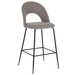 Světle šedá látková barová židle Kave Home Mahalia 63 cm