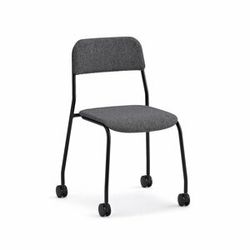 Židle ATTEND, s kolečky, černá, antracitová