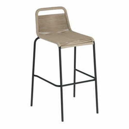 Béžová barová židle s ocelovou konstrukcí La Forma Glenville, výška 74 cm