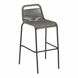 Šedá barová židle s ocelovou konstrukcí La Forma Glenville, výška 74 cm