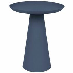 White Label Tmavě modrý kovový odkládací stolek WLL RINGAR 34,5 cm
