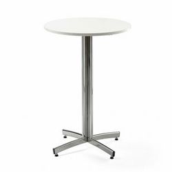 Barový stůl SANNA, Ø700x1050 mm, bílá, chrom