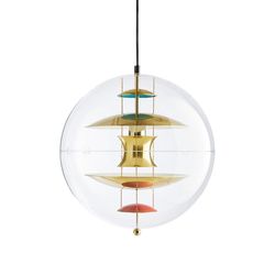 Verpan designová závěsná svítidla VP Globe With Brass Finish