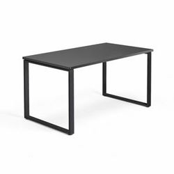 Psací stůl MODULUS, O-podnož, 1400x800 mm, černý rám, černá