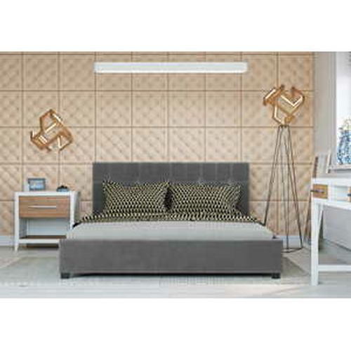 BM Čalouněná postel Modeno - 160x200 cm - Semiš (Tmavě šedá)