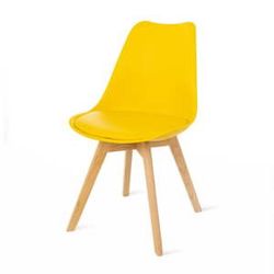 Sada 2 žlutých židlí s bukovými nohami loomi.design Retro