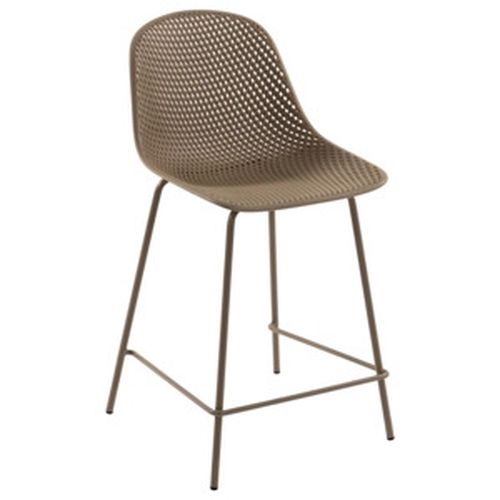 Kave Home Béžová plastová barová židle LaForma Quinby 65 cm