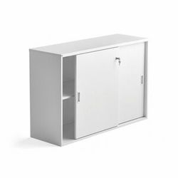 Skříň s posuvnými dveřmi MODULUS XL, uzamykatelná, 800x1200 mm, bílá
