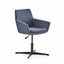 Konferenční židle FAIRFIELD, černá, modrošedá