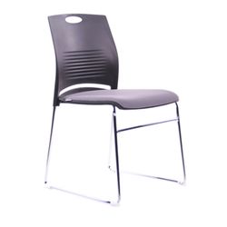 Jednací stohovatelná židle Sego STREAM – čalouněný sedák, více barev Šedá